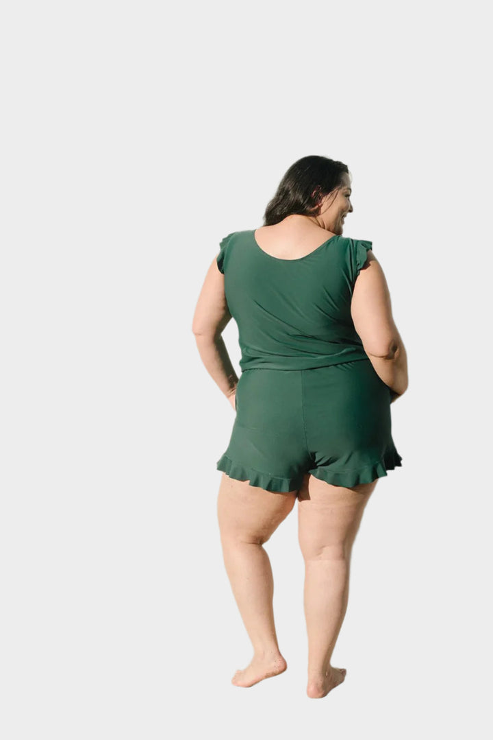 Bikini s volánky a podporou prsou