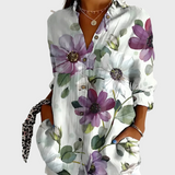 Bavlněná košile s květinovým designem