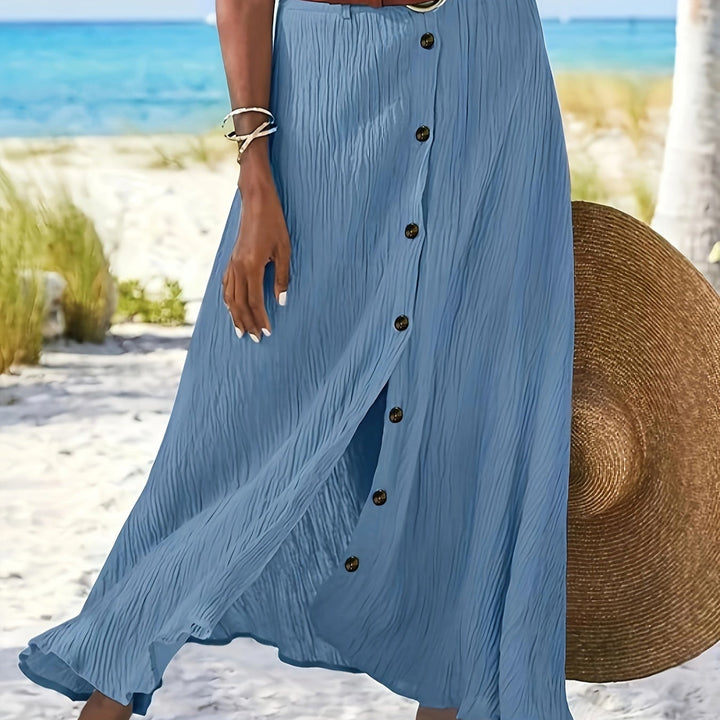 Průhledná midi sukně s rozparkem