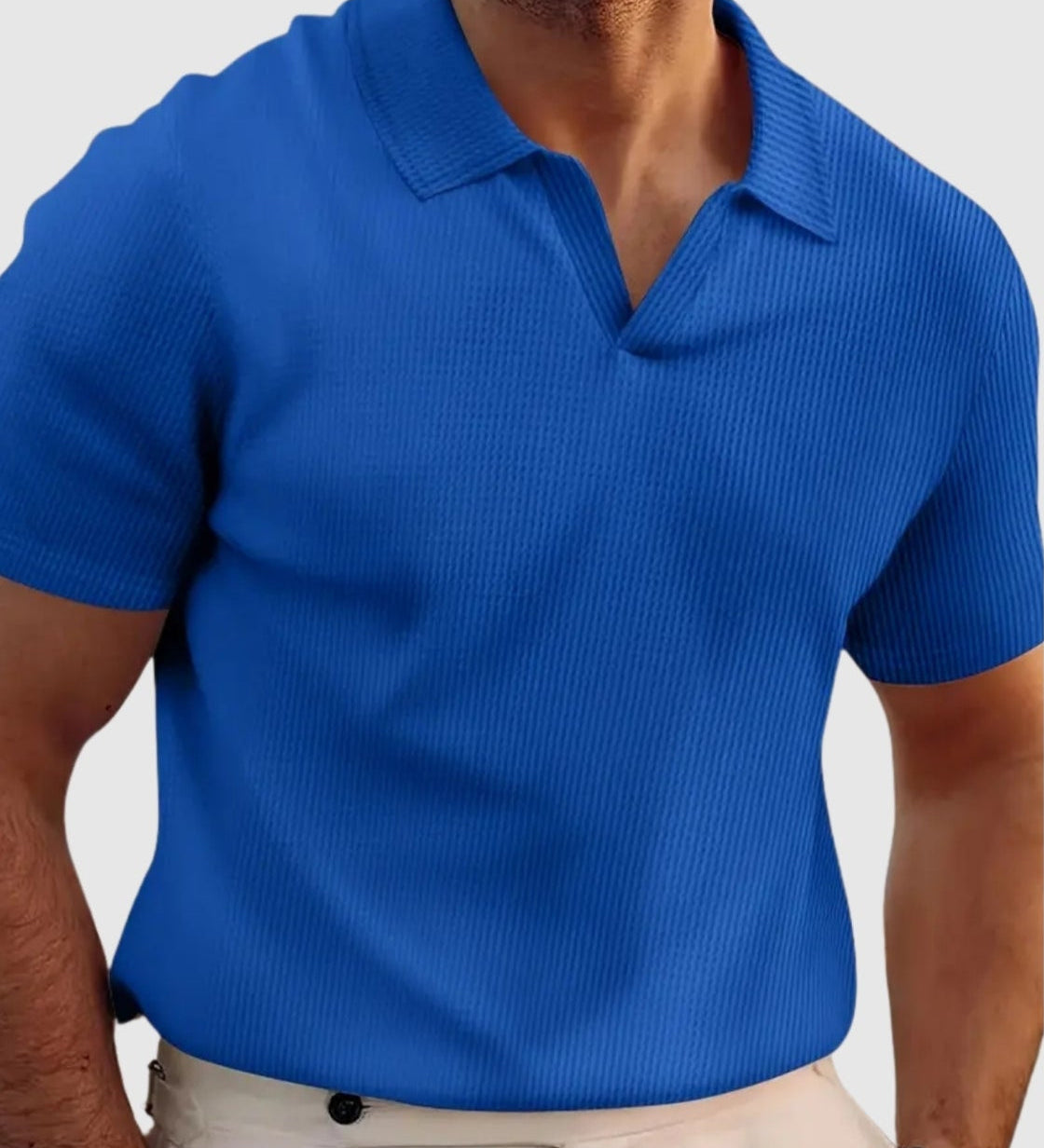 Libuše– Žebrované tričko s výstřihem do V