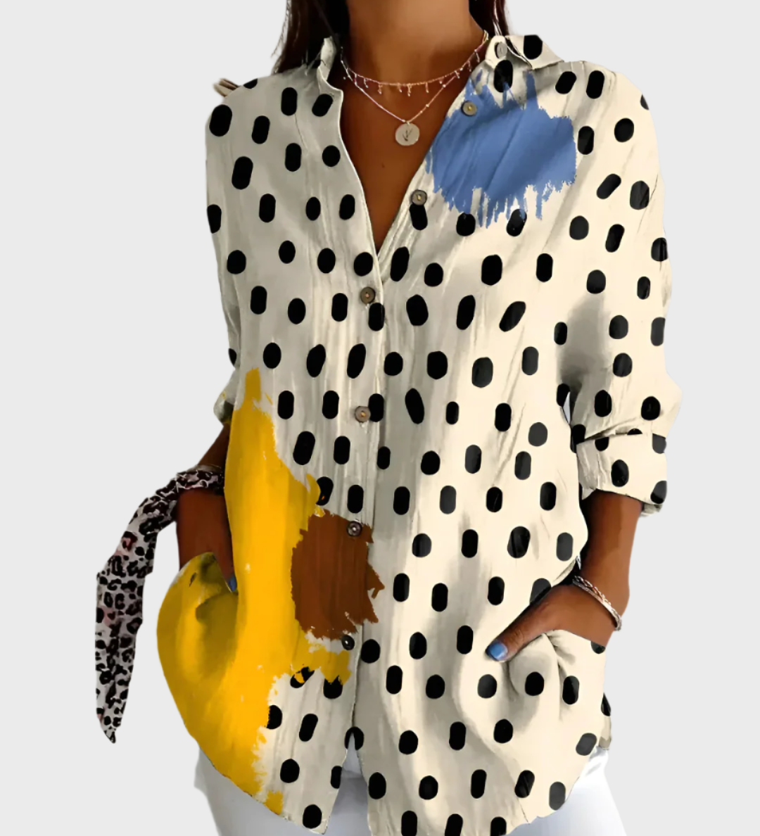 Bavlněná košile s květinovým designem