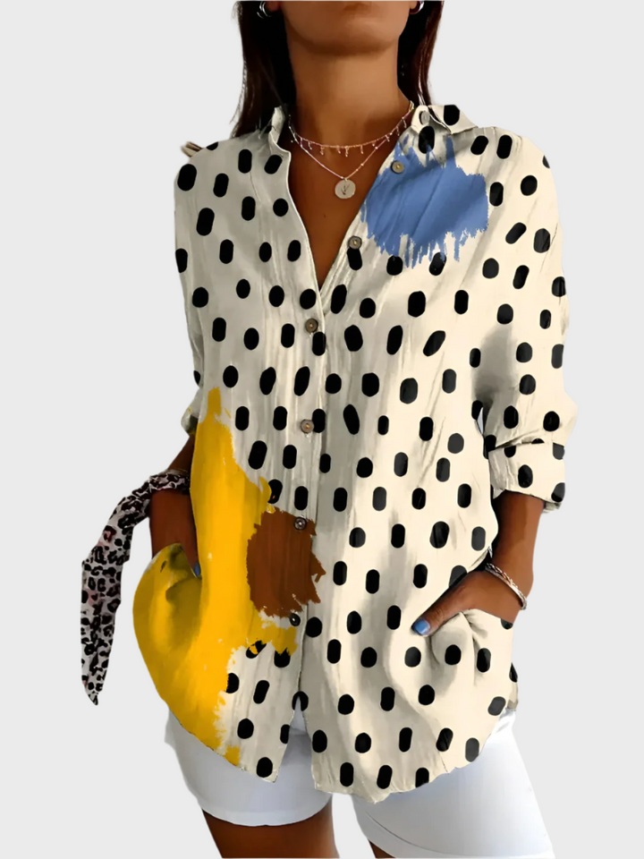 Bavlněná košile s květinovým designem