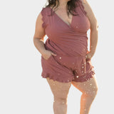 Bikini s volánky a podporou prsou