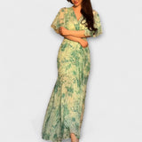 Lana - Stylové květinové šaty s V výstřihem