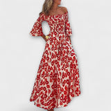 Bella - Šaty s odhalenými rameny a oceánovými květinami