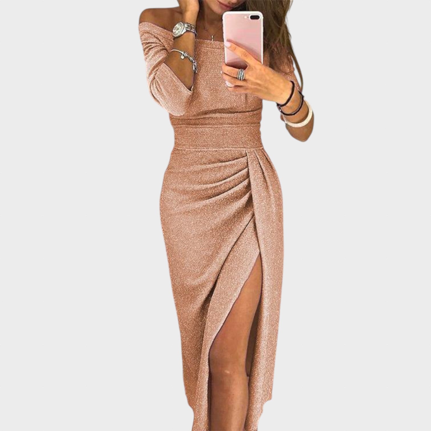 Ivana - Večerní šaty s odhalenými rameny