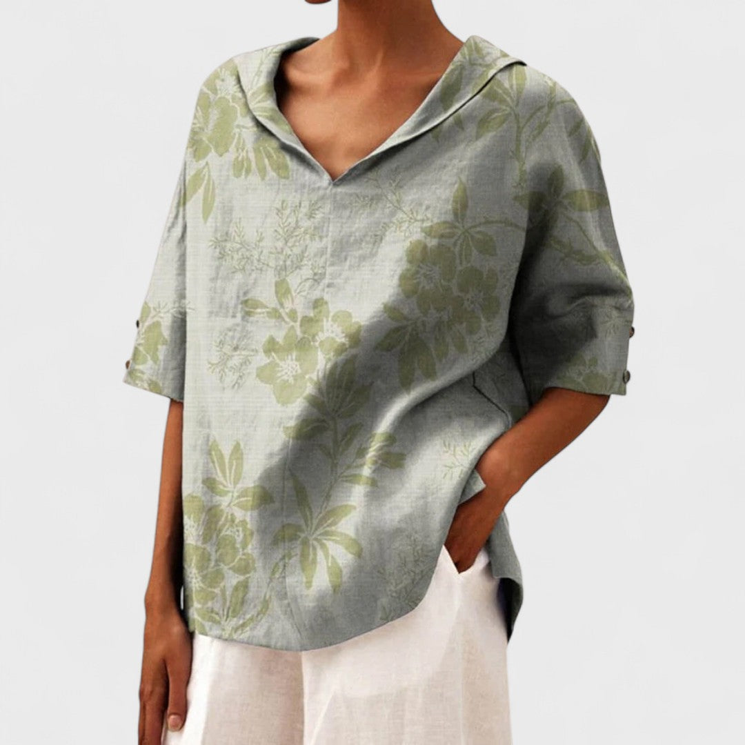 Lenka - Elegantní top s výstřihem do V