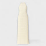 Adeline - Dlouhé šaty s halter výstřihem