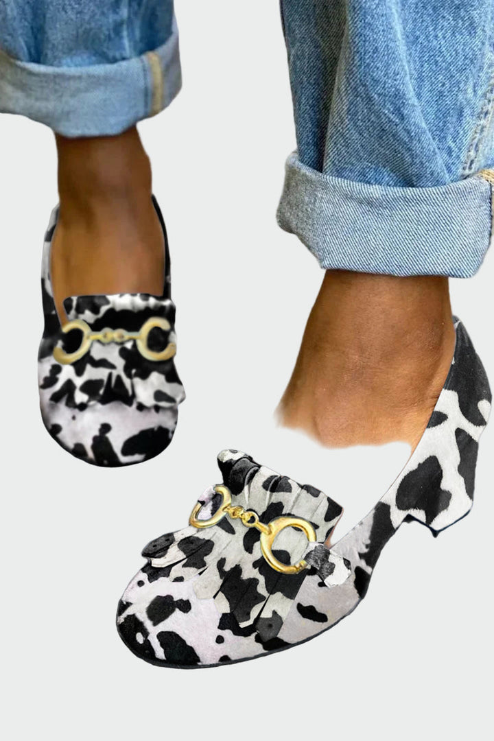 Boty s třásněmi a zlatou sponou