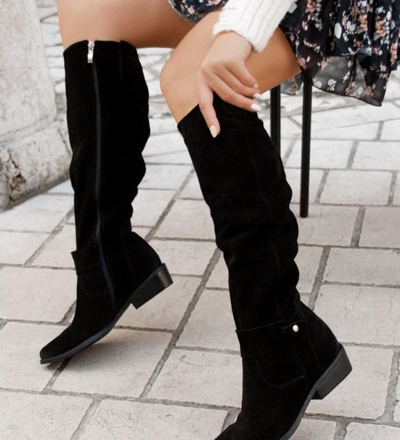 Lina – pohodlné, teplé dámské boty ze semiše