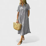 Angela - Vzdušné Pruhované Šaty