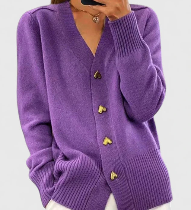 Elegantní pletený cardigan s knoflíky