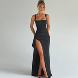 MARILYN™ - Elegant Formal Slip Maxi Dress with Open Back