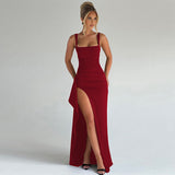 MARILYN™ - Elegant Formal Slip Maxi Dress with Open Back