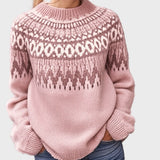 Pletený rolák s vzorem