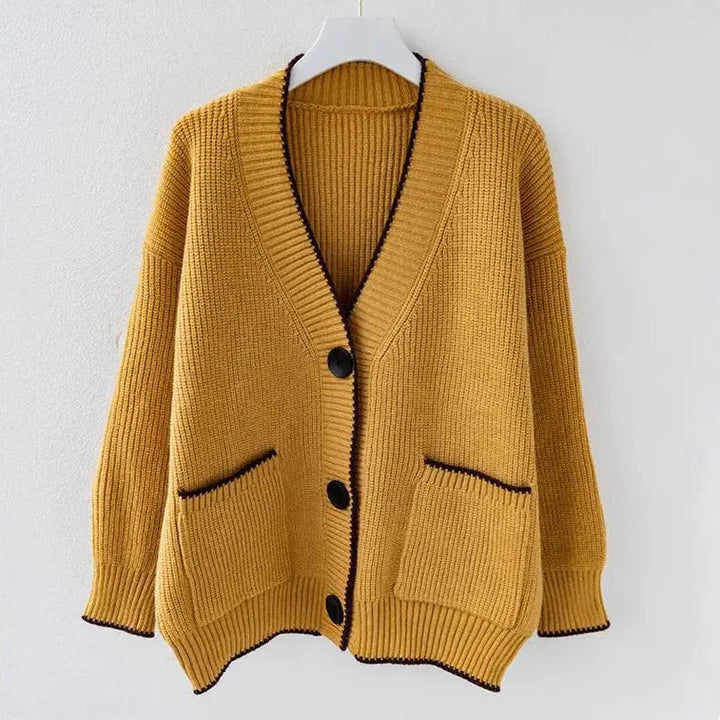 Stylový oversized pletený svetr