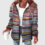 Maya – Kostkovaný ležérní kabát s kapucí