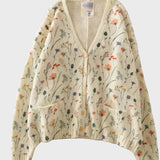 Elegantní Pletená Vesta s Květinovým Designem