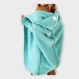 Pletená bunda s kapucí