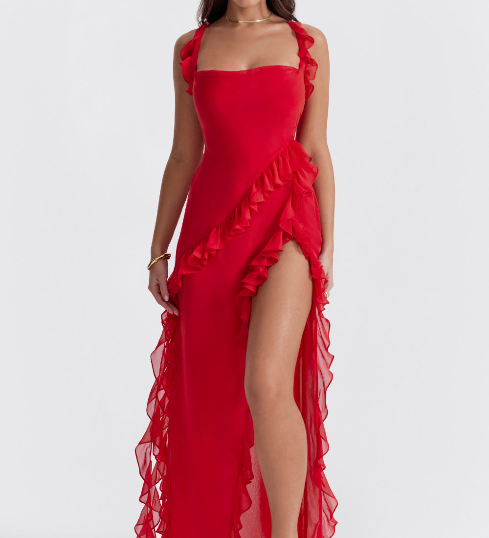 Meissa | Šaty s asymetrickou nabíranou sukní