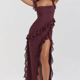 Meissa | Šaty s asymetrickou nabíranou sukní