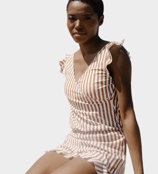 Bikini s volánky a podporou prsou