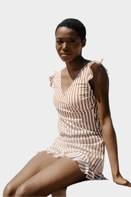 Bikini s volánky a podporou prsou