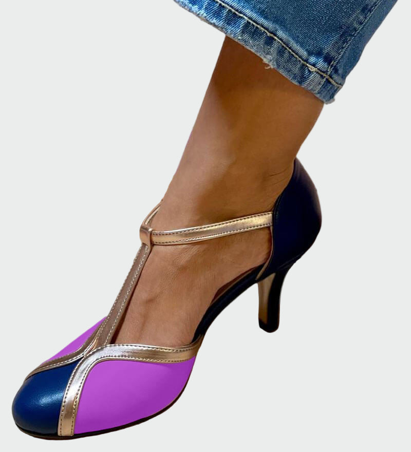 Retro stiletto s T-páskem