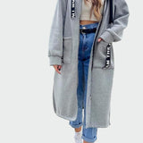 Dlouhý kabát s kapucí