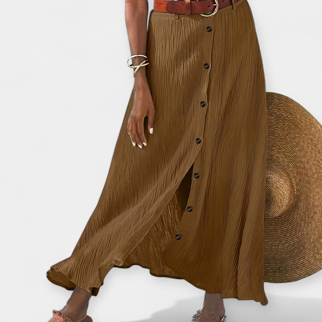 Průhledná midi sukně s rozparkem