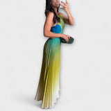 Haven - Stylové Maxi Šaty bez Rukávů s Tie-Dye