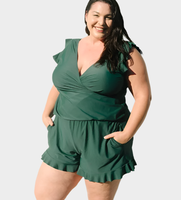 Bikini s volánky a podporou prsou