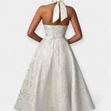 Midi šaty s otevřenými zády a stylovým korzetem