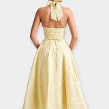 Midi šaty s otevřenými zády a stylovým korzetem