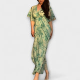 Lana - Stylové květinové šaty s V výstřihem