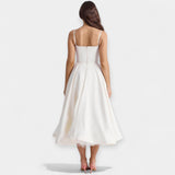 Midi šaty s průhledným tyllem