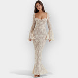 Maxi společenské večerní šaty