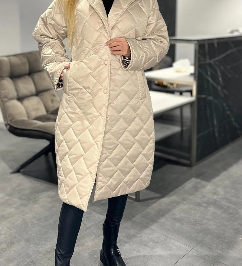 Clémence – Oboustranný kabát s leopardí podšívkou