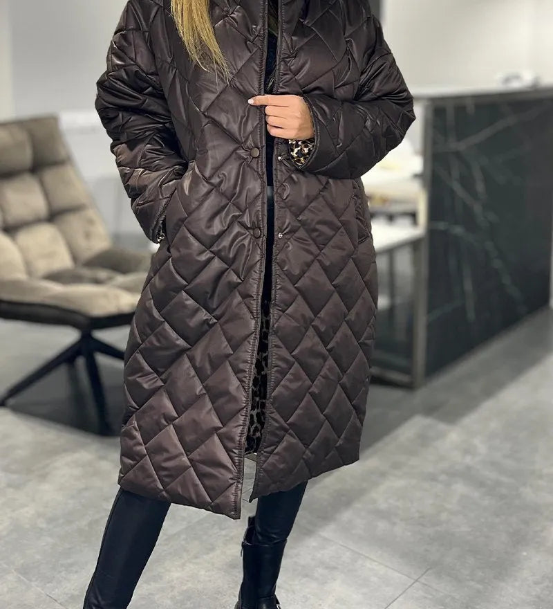 Clémence – Oboustranný kabát s leopardí podšívkou