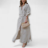 Jeanette - Maxi šaty s výstřihem do V