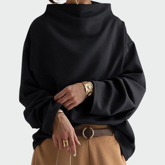 Alma - Casual top s vysokým límcem