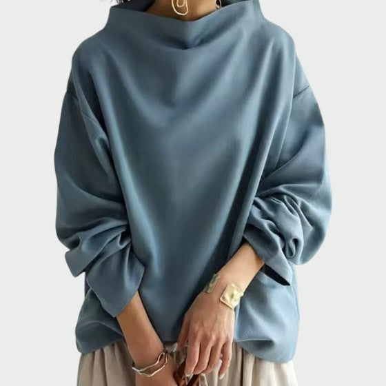 Alma - Casual top s vysokým límcem