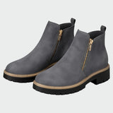 Alma – Dámské boty s kulatou špičkou a bočním zipem