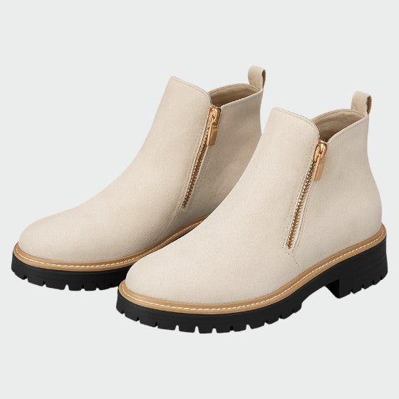 Alma – Dámské boty s kulatou špičkou a bočním zipem