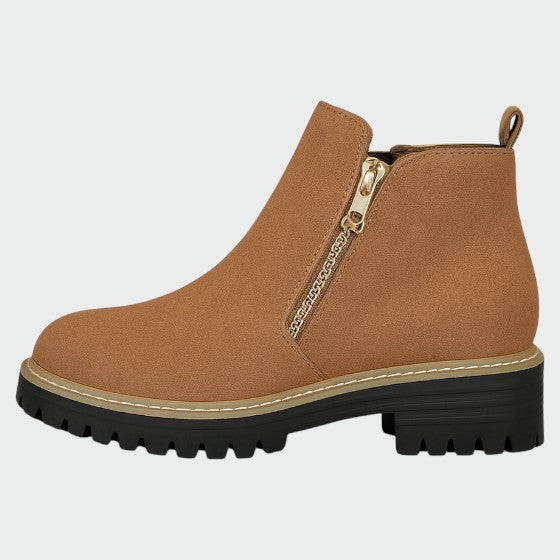 Alma – Dámské boty s kulatou špičkou a bočním zipem