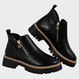 Alma – Dámské boty s kulatou špičkou a bočním zipem