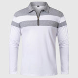 Libuše- Elegantní svetr se zipem a pruhy